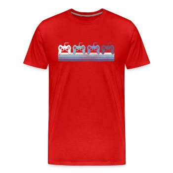 Gaming - Männer Premium Bio T-Shirt - Rot - Vorne - Damien (186cm)