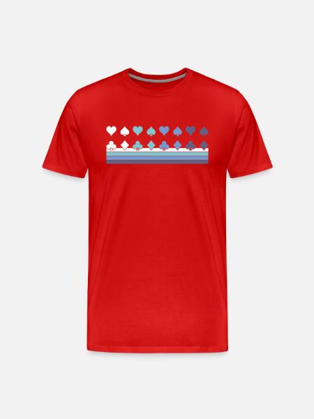 Poker - Men's Premium Organic T-Shirt - red