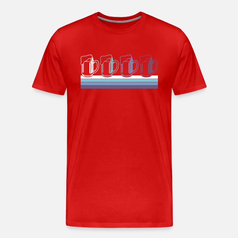 Bier - Männer Premium Bio T-Shirt - Rot