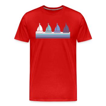Voile - T-shirt bio Premium Homme - rouge - Devant - Damien (186cm)