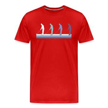 Golfe - T-shirt bio Premium Homme - rouge - Devant - Damien (186cm)