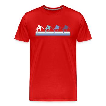 Skating - Men's Premium Organic T-Shirt - red - Front - Damien (186cm)