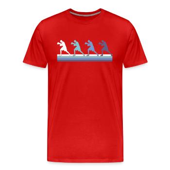 Boxen - Männer Premium Bio T-Shirt - Rot - Vorne - Damien (186cm)