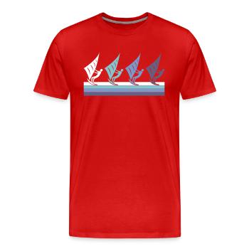 Kite - Men's Premium Organic T-Shirt - red - Front - Damien (186cm)