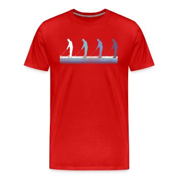 Golfe - T-shirt bio Premium Homme - rouge - Devant - Damien (186cm)