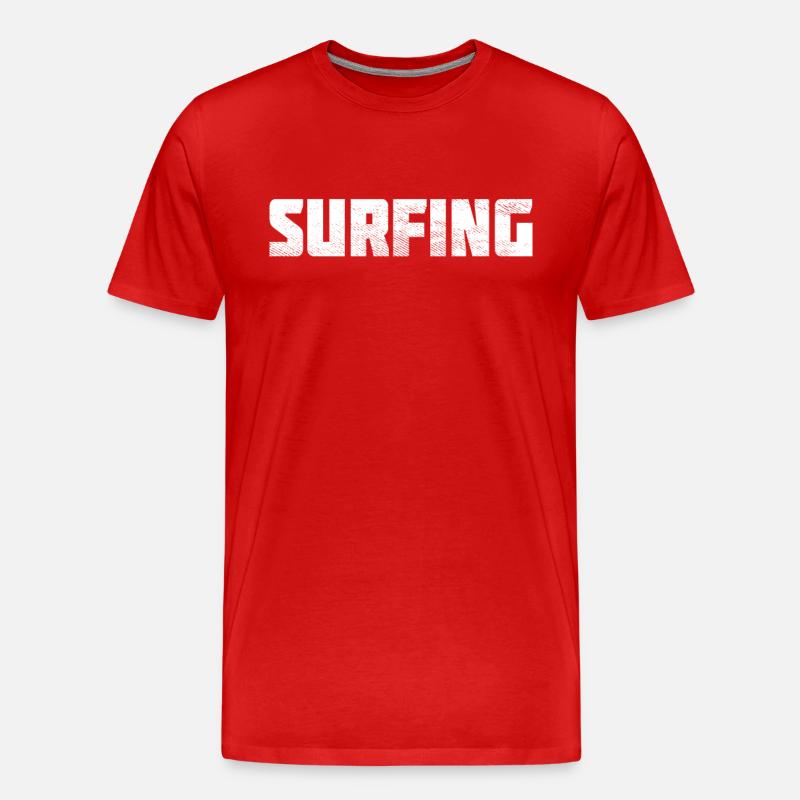 Surfen - Männer Premium Bio T-Shirt - Rot