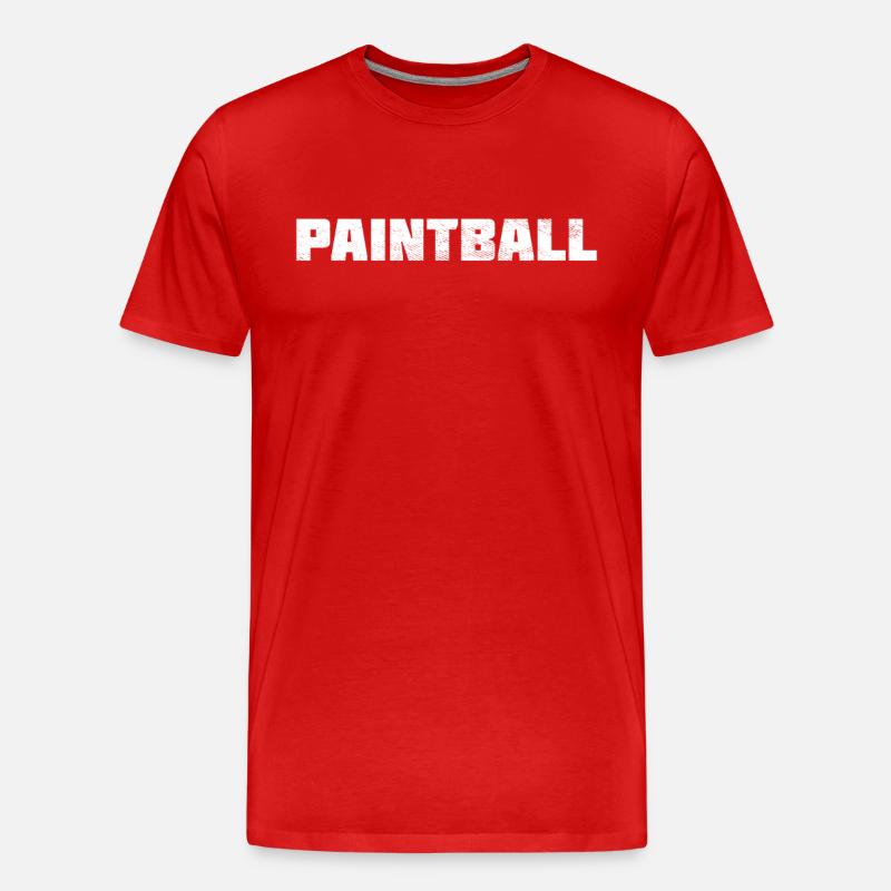 Paintball - Männer Premium Bio T-Shirt - Rot