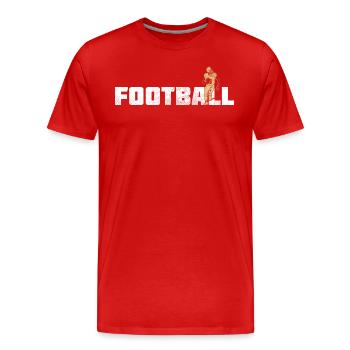 Football américain - T-shirt bio Premium Homme - rouge - Devant - Damien (186cm)