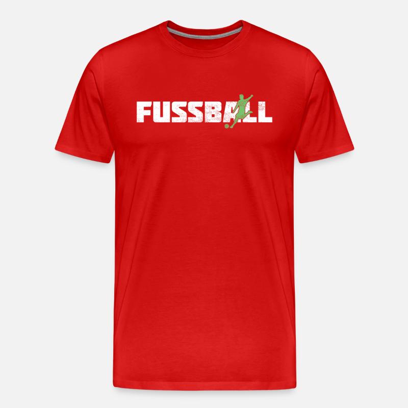 Fußball - Männer Premium Bio T-Shirt - Rot