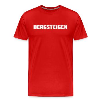 Bergsteigen - Männer Premium Bio T-Shirt - Rot - Vorne - Damien (186cm)