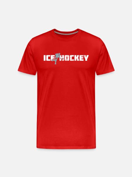 Eishockey - Männer Premium Bio T-Shirt - Rot