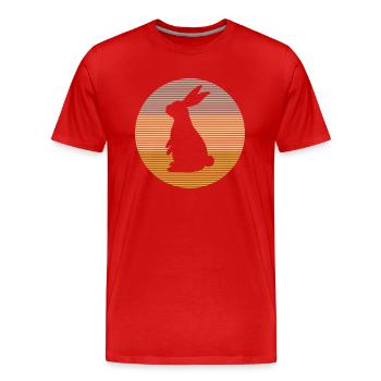 Hare - Men's Premium Organic T-Shirt - red - Front - Damien (186cm)