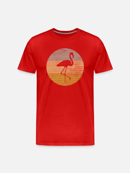 Flamingo - Männer Premium Bio T-Shirt - Rot