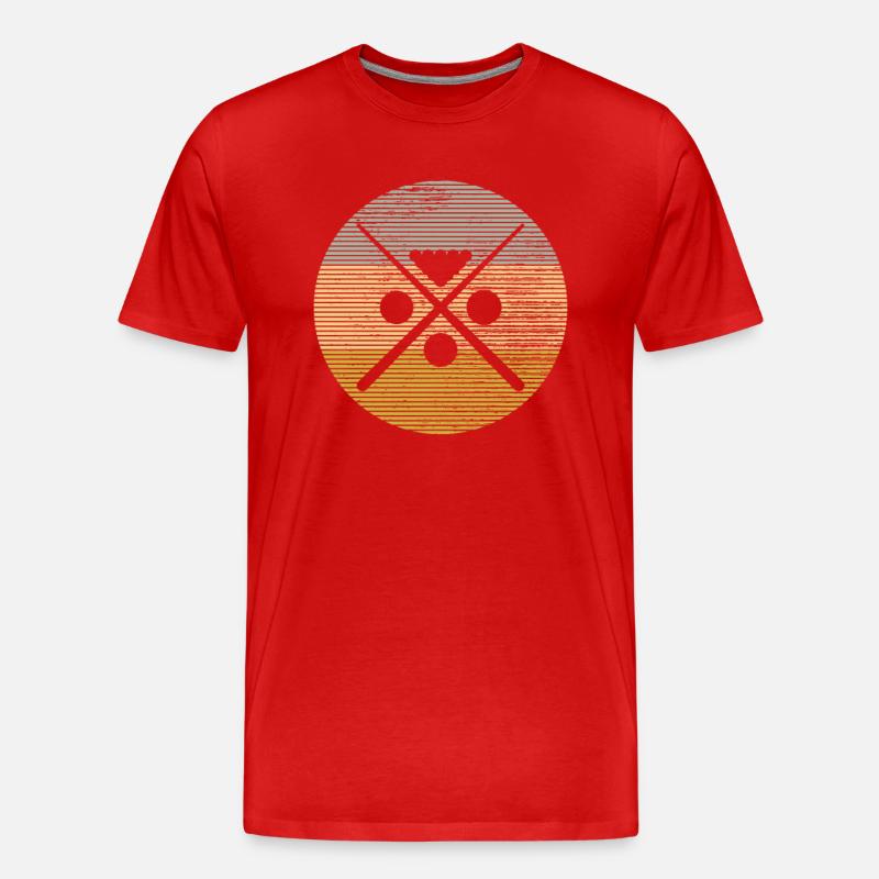 Billiard - Männer Premium Bio T-Shirt - Rot