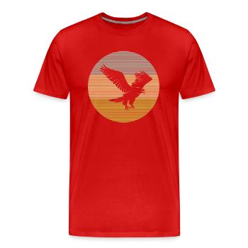 Aigle - T-shirt bio Premium Homme - rouge - Devant - Damien (186cm)