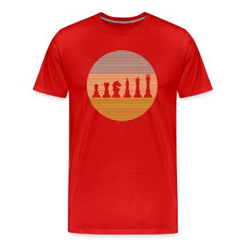 Schach - Männer Premium Bio T-Shirt - Rot - Vorne - Damien (186cm)