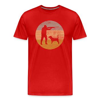 Hunt - Men's Premium Organic T-Shirt - red - Front - Damien (186cm)