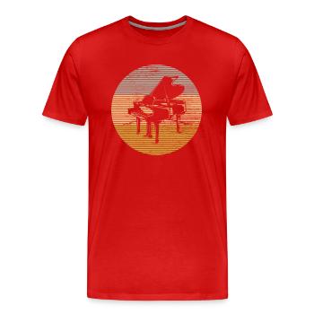 Klavier - Männer Premium Bio T-Shirt - Rot - Vorne - Damien (186cm)