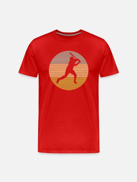 Baseball - Männer Premium Bio T-Shirt - Rot