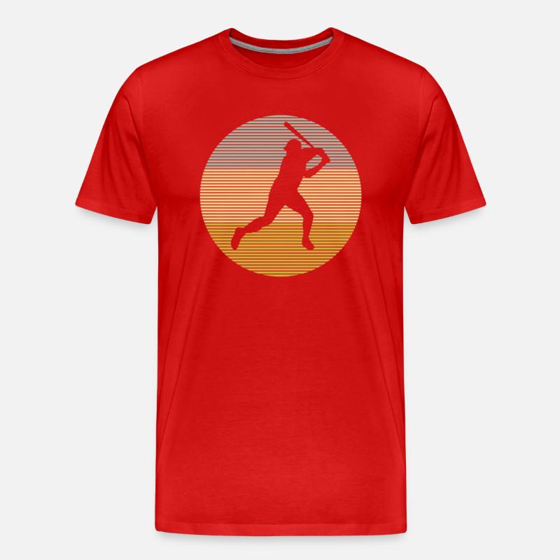 Baseball - Männer Premium Bio T-Shirt - Rot