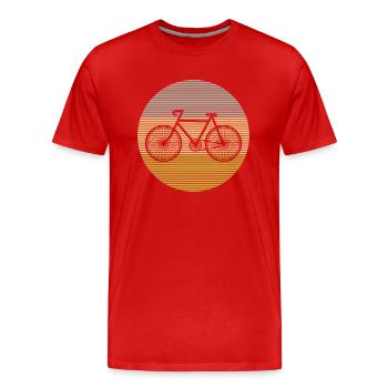 Bicyclette - T-shirt bio Premium Homme - rouge - Devant - Damien (186cm)