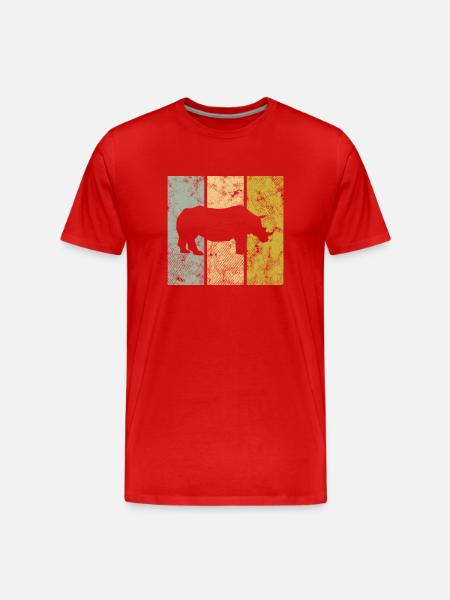 Rhinocéros - T-shirt bio Premium Homme - rouge