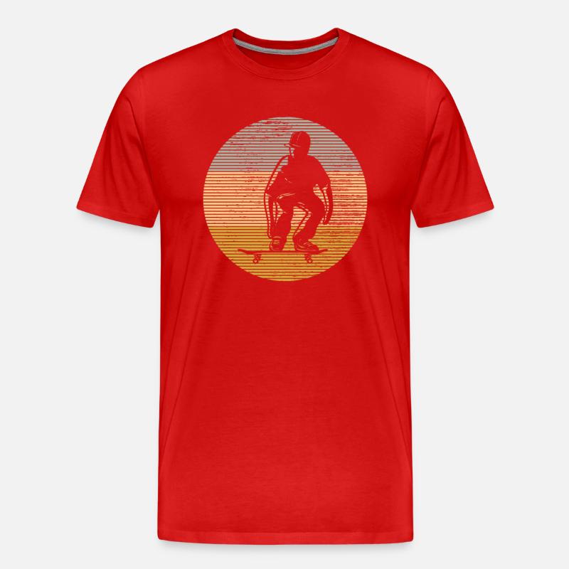 Skating - Männer Premium Bio T-Shirt - Rot