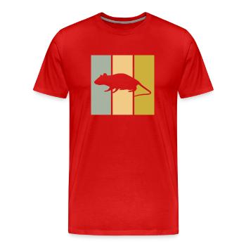 Mouse - Men's Premium Organic T-Shirt - red - Front - Damien (186cm)
