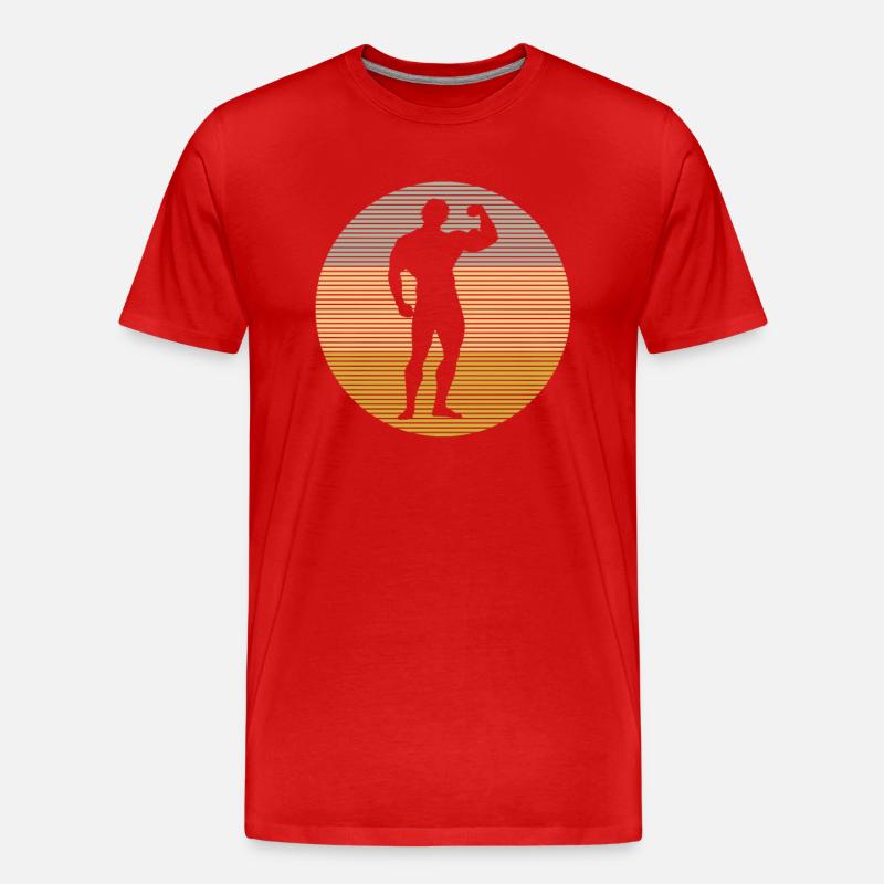 Bodybuilding - Männer Premium Bio T-Shirt - Rot