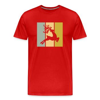 Élan - T-shirt bio Premium Homme - rouge - Devant - Damien (186cm)