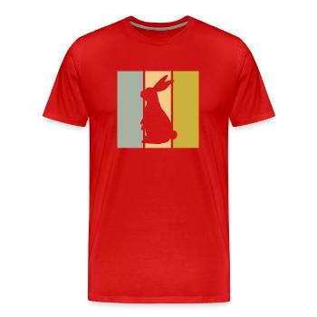 Hare - Men's Premium Organic T-Shirt - red - Front - Damien (186cm)