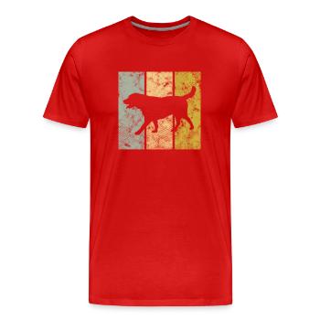 Dog - Men's Premium Organic T-Shirt - red - Front - Damien (186cm)