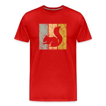 Écureuil - T-shirt bio Premium Homme - rouge - Devant - Damien (186cm)