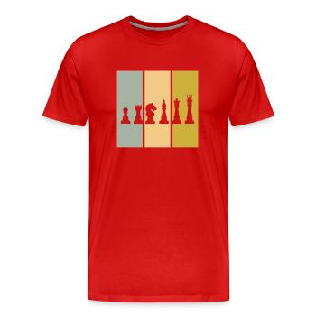 Schach - Männer Premium Bio T-Shirt - Rot - Vorne - Damien (186cm)