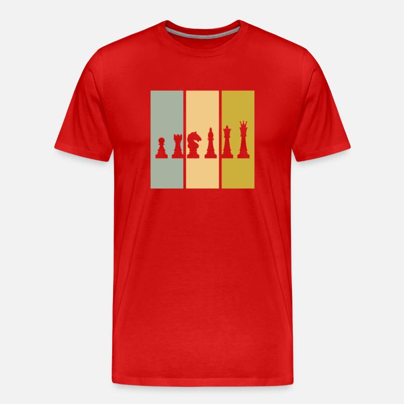 Schach - Männer Premium Bio T-Shirt - Rot