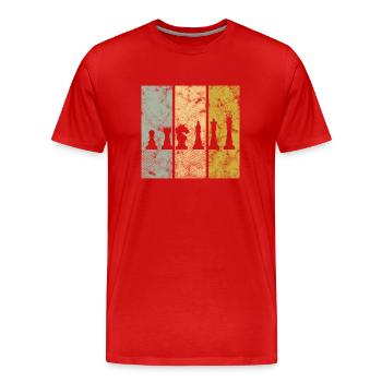 Schach - Männer Premium Bio T-Shirt - Rot - Vorne - Damien (186cm)