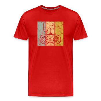 Gaming - Männer Premium Bio T-Shirt - Rot - Vorne - Damien (186cm)