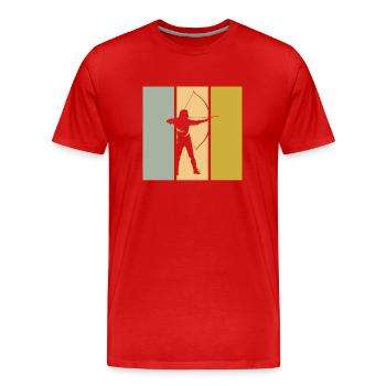 Archerie - T-shirt bio Premium Homme - rouge - Devant - Damien (186cm)