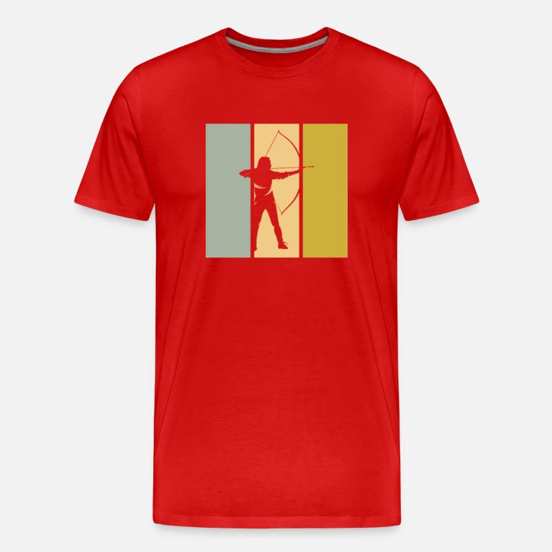 Bogenschießen - Männer Premium Bio T-Shirt - Rot