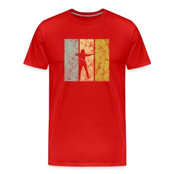Archerie - T-shirt bio Premium Homme - rouge - Devant - Damien (186cm)