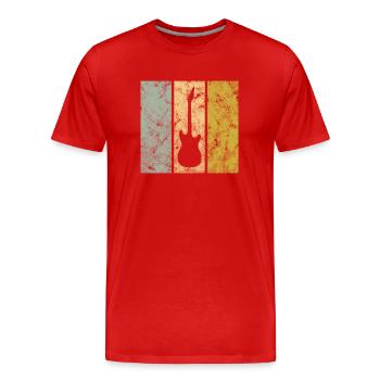 Rock - Männer Premium Bio T-Shirt - Rot - Vorne - Damien (186cm)