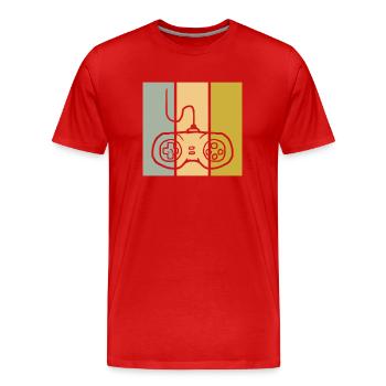 Gaming - Männer Premium Bio T-Shirt - Rot - Vorne - Damien (186cm)