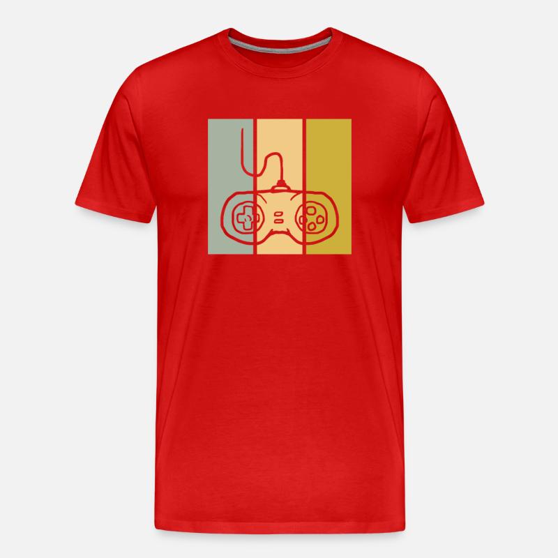 Gaming - Männer Premium Bio T-Shirt - Rot