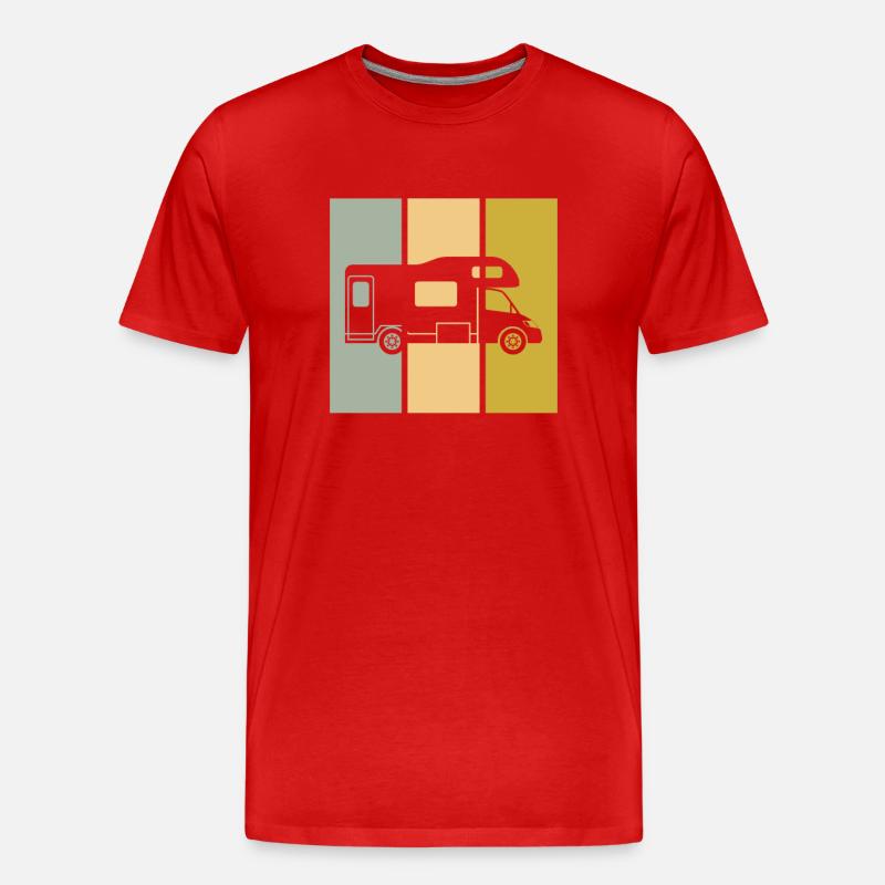 Camping - Männer Premium Bio T-Shirt - Rot