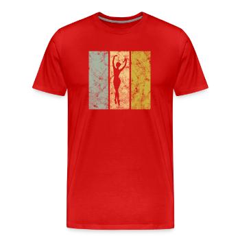 Danser - T-shirt bio Premium Homme - rouge - Devant - Damien (186cm)