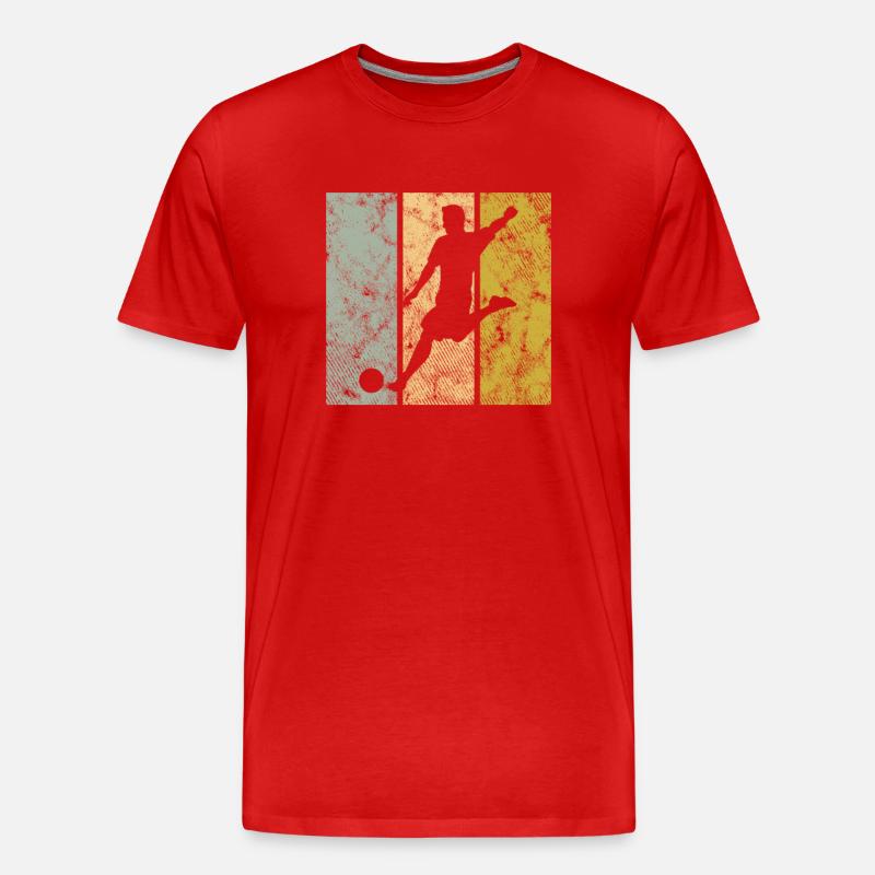 Fußball - Männer Premium Bio T-Shirt - Rot