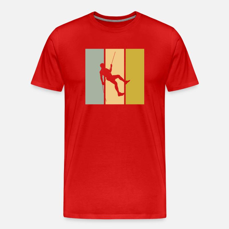 Klettern - Männer Premium Bio T-Shirt - Rot