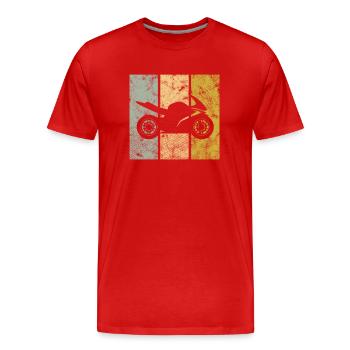 Motorcycle - Men's Premium Organic T-Shirt - red - Front - Damien (186cm)
