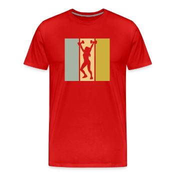 Fitness - Men's Premium Organic T-Shirt - red - Front - Damien (186cm)