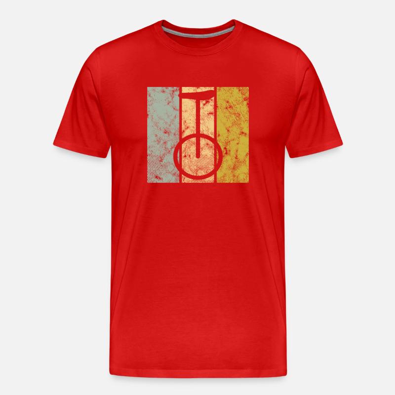 Einrad - Männer Premium Bio T-Shirt - Rot
